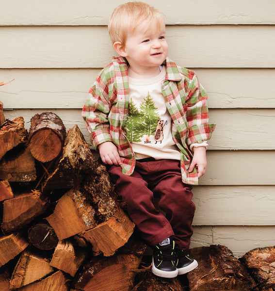Max Brown Jersey Lined Chino,Bottoms,Rockin' Baby-The Little Clothing Company