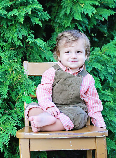 Baby and Boy Brown Corduroy Overalls,Bottoms,Me and Henry-The Little Clothing Company