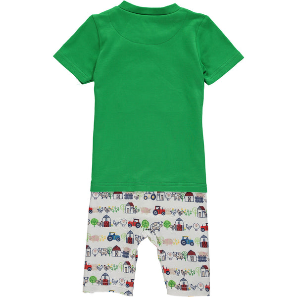 Baby Big Blue Tractor Romper,Romper,Rockin' Baby-The Little Clothing Company