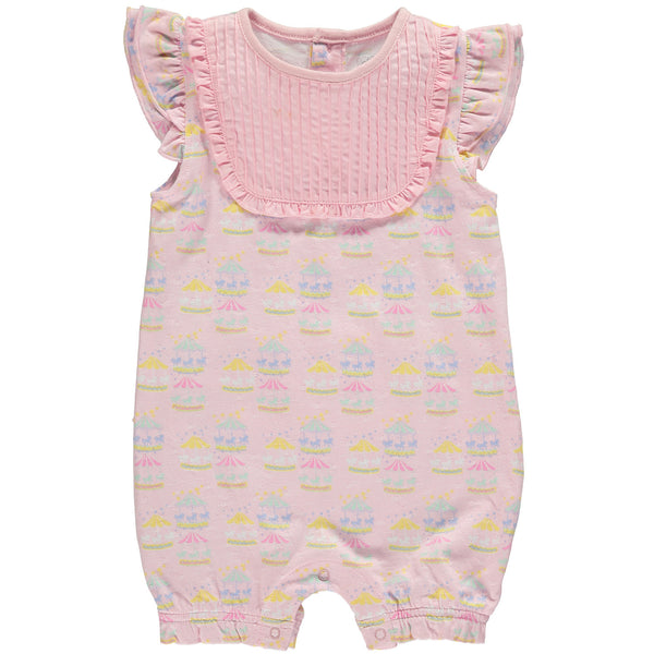 Merry-Go-Round Baby Pink Romper,Romper,Rockin' Baby-The Little Clothing Company