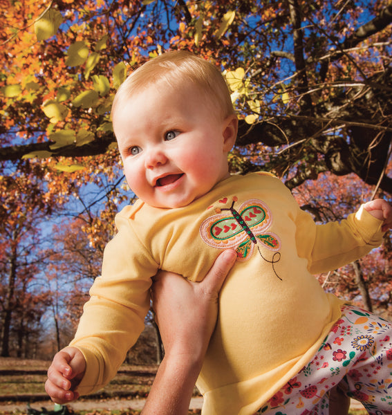 Sweet Butterfly Baby Footed Sleeper,Romper,Rockin' Baby-The Little Clothing Company