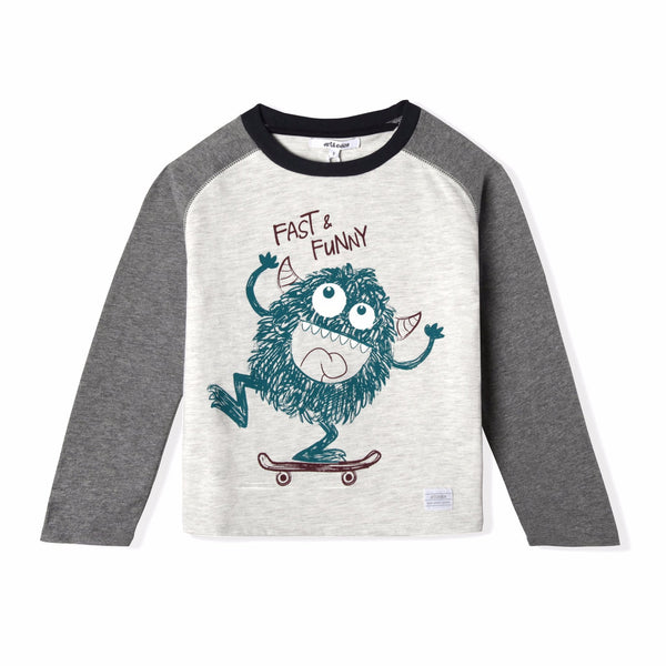 Little Monster Long Sleeve Tee,Shirts,Art & Eden-The Little Clothing Company