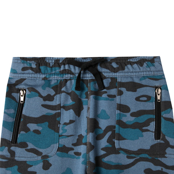 Boy's Blue Camouflage Organic Cotton Jogger Pant,Bottoms,Art & Eden-The Little Clothing Company