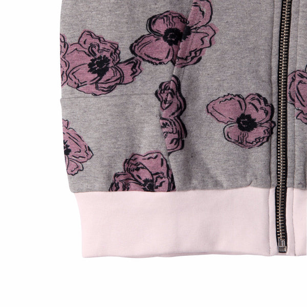 Poppy Pink Sleeve Bomber Jacket,Outerwear,Art & Eden-The Little Clothing Company