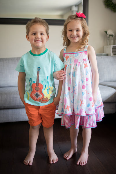 Desert Guitar & Cactus Boy Short Sleeve Tee - 4T,Shirts,Rockin' Baby-The Little Clothing Company