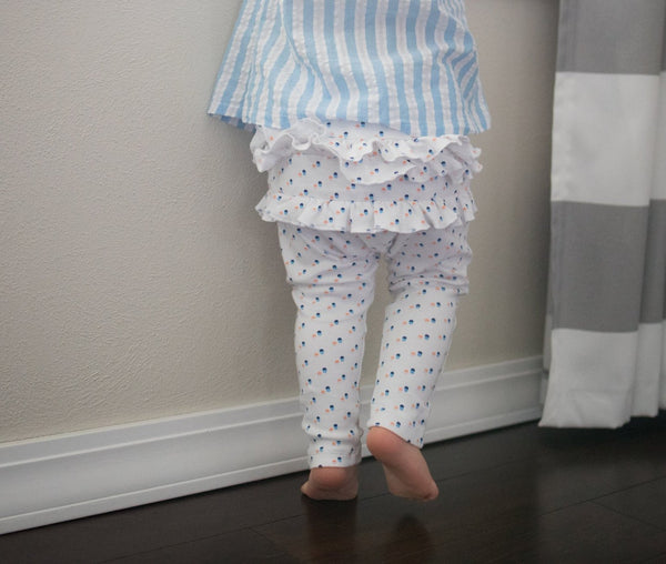 Polka Dot Print Ruffle Leggings,Bottoms,Rockin' Baby-The Little Clothing Company