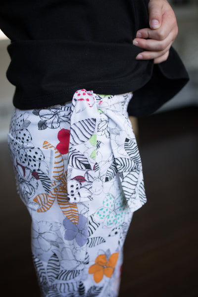 Wildflower Girl Side-Tie Legging,Bottoms,Art & Eden-The Little Clothing Company
