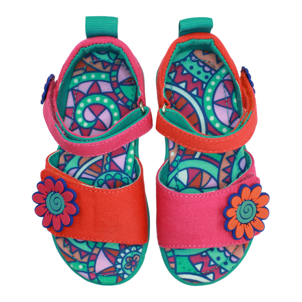 Kaleidoscope Flower Sandal,Shoes,Chooze-The Little Clothing Company