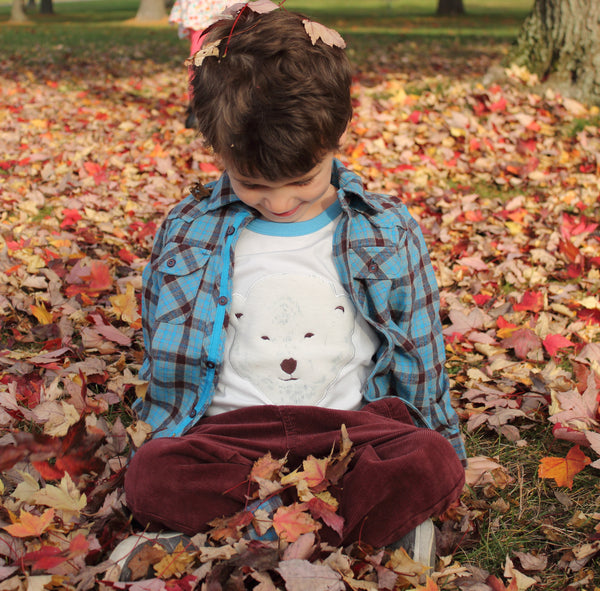 Winter Bear Boy's Maroon Long Sleeve Tee Shirt,Shirts,Rockin' Baby-The Little Clothing Company