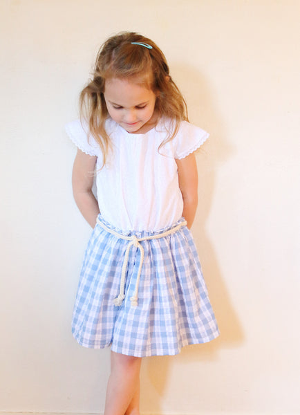 Country Girl Gingham Eyelet Dress,Dresses,Rockin' Baby-The Little Clothing Company