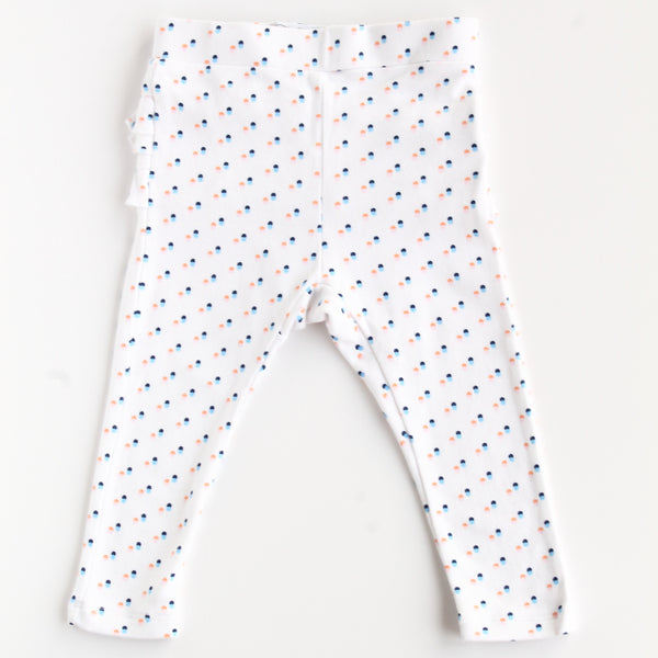 Polka Dot Print Ruffle Leggings,Bottoms,Rockin' Baby-The Little Clothing Company