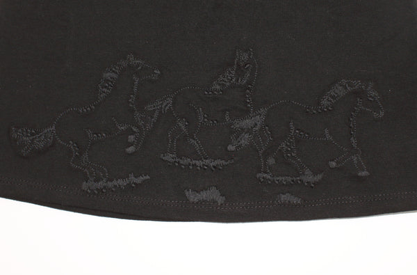 Wild Ponies Shoulder Tie Tee,Shirts,Art & Eden-The Little Clothing Company