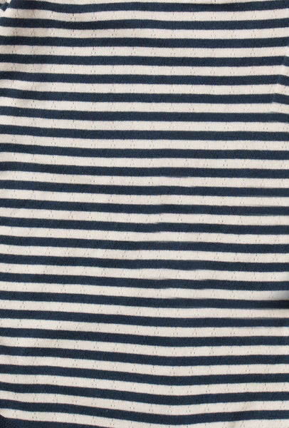 Baby Pointelle Navy Stripe Organic Cotton Long Sleeve Tee,Shirts,Little Green Radicals-The Little Clothing Company