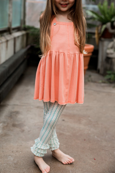 Orange Cotton Button Tank Jumper,Jumper,Freeloader-The Little Clothing Company