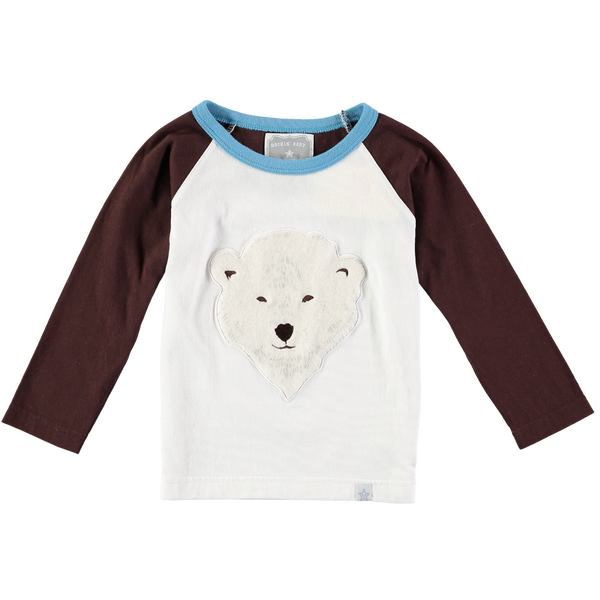 Winter Bear Boy's Maroon Long Sleeve Tee Shirt,Shirts,Rockin' Baby-The Little Clothing Company