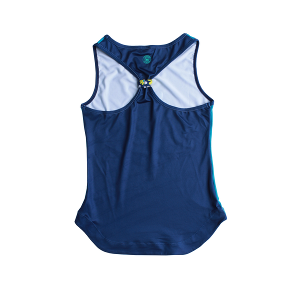 Daisy Girl Blue Racer Back Tank,Shirts,Chooze-The Little Clothing Company