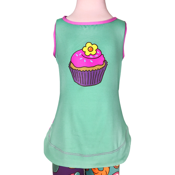 Sprinkles Girl Racer Back Tank,Shirts,Chooze-The Little Clothing Company