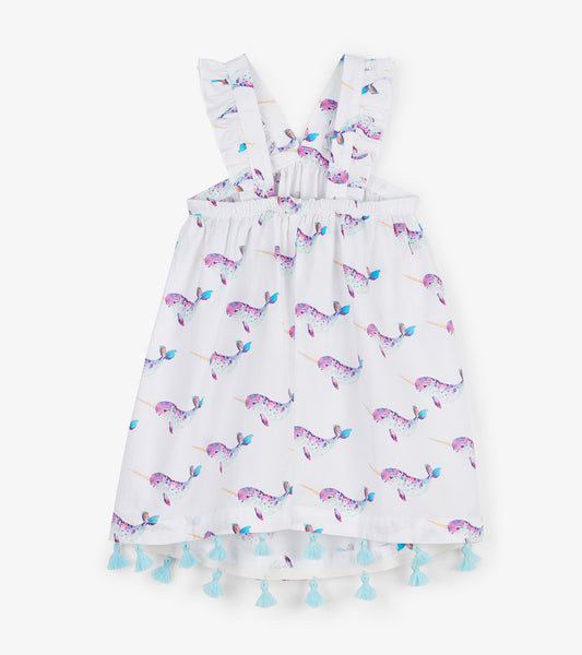 Baby and Girl's Cross Back Narwhal Sea Dress,Dresses,Hatley-The Little Clothing Company