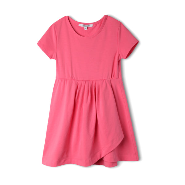 Adaline Pink Girls Organic Cotton Dress,Dresses,Art & Eden-The Little Clothing Company