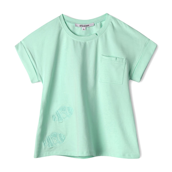 Keep Swimming Sea Green Tee,Shirts,Art & Eden-The Little Clothing Company