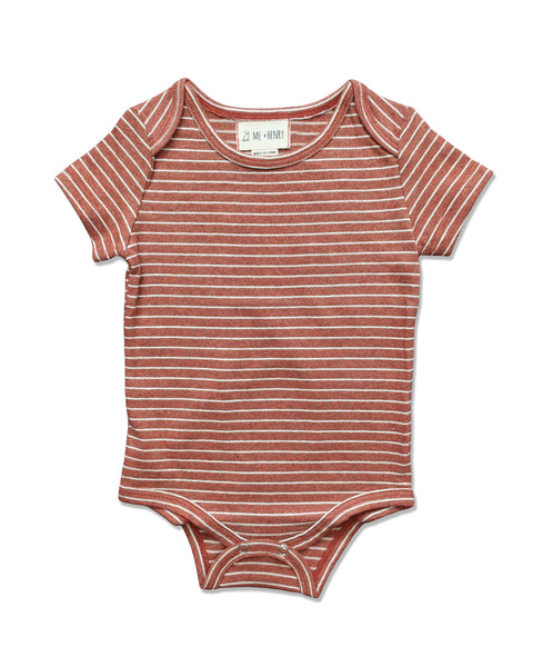 Baby Striped Short Sleeve Onesie - 2 Colors,Onesie,Me and Henry-The Little Clothing Company