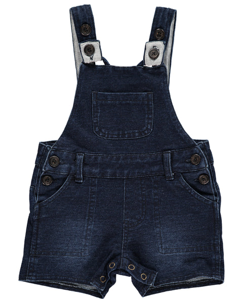 Baby and Kids Jersey Denim Shortie Overall,Bottoms,Me and Henry-The Little Clothing Company