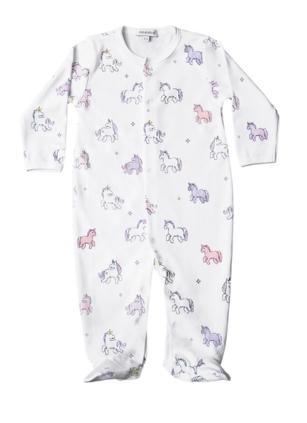 Baby Girl Unicorn Snap Footed Sleeper,Sleepers,Baby Noomie-The Little Clothing Company