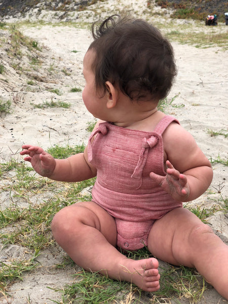 Baby Gender Neutral Red Bubble Romper,Romper,Me and Henry-The Little Clothing Company
