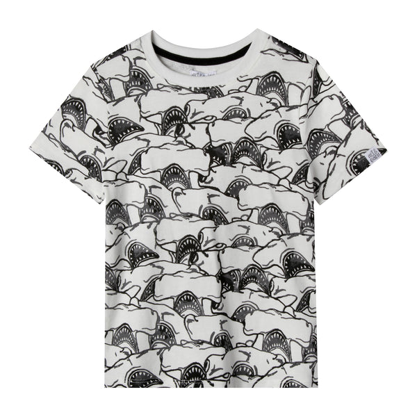 Hammerhead Shark Abstract Print Short Sleeve Tee,Shirts,Art & Eden-The Little Clothing Company