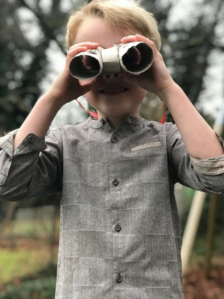 Boy's Brown Houndstooth Dress Shirt,Shirts,Me and Henry-The Little Clothing Company