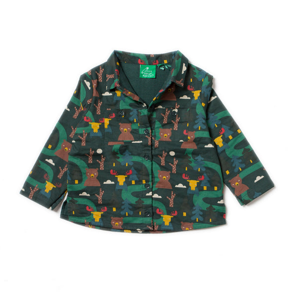 Boy's Nordic Forest Long Sleeve Collared Shirt,Shirts,Little Green Radicals-The Little Clothing Company
