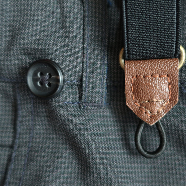 Boy's Black Houndstooth Suspender Chinos,Bottoms,Me and Henry-The Little Clothing Company