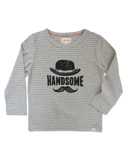 Handsome Boy Long Sleeve Graphic Tee,Shirts,Me and Henry-The Little Clothing Company