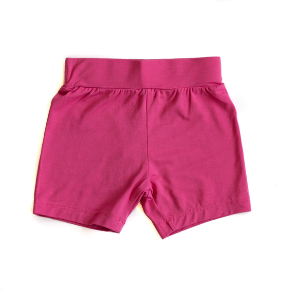 Bamboo Baby & Girl Raspberry Layering Shorts,Bottoms,Sweet Bamboo-The Little Clothing Company