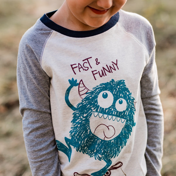 Little Monster Long Sleeve Tee,Shirts,Art & Eden-The Little Clothing Company