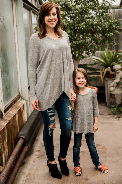 Gray Tunic for Girls,Shirts,Freeloader-The Little Clothing Company