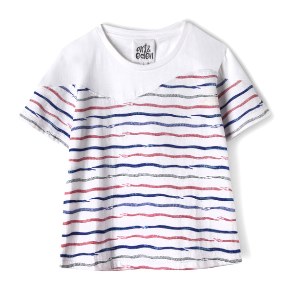 Slither Snake Stripe Boys Graphic Tee,Shirts,Art & Eden-The Little Clothing Company